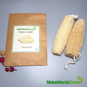 Cylindrical Organic loofah Pack of 2